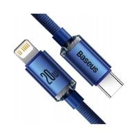 Kabel USB-C do Lightning Baseus Crystal, 20W, 1.2m (niebieski)