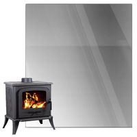 Szyba Hartowana Pod Kominek Piecyk 40x30cm Grafit