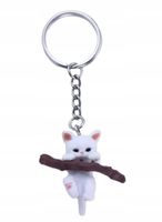 Brelok Kociak z patykiem Filemon Kotek Cat Katze Breloczek do Kluczy Auta
