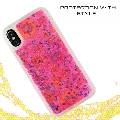 Zizo Liquid Glitter Star Case - Etui iPhone X (Multiflowers) na Arena.pl