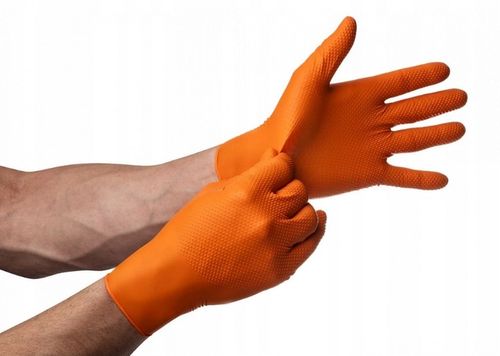 Rękawice Nitrylowe Mercator GOGRIP ORANGE Pomarańczowe 50 sztuk XL na Arena.pl