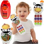 Zabawkowy telefon świecący z dźwiękiem grający kolorowy dziecięcy rozmiar