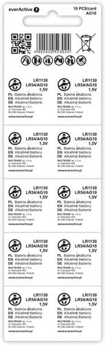 60X BATERIE ALKALICZNE AG10 LR54 LR1130 BATERIA ZEGARKOWA GUZIKOWE na Arena.pl