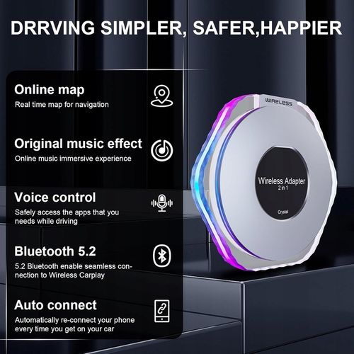 NEW Wireless Crystal Carplay AIBox Android Aut Adapter na Arena.pl