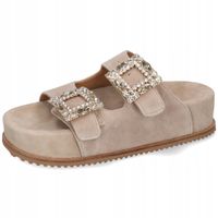 Klapki Melvin & Hamilton Eve 3 Suede Nude Crystal R38