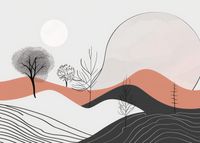 Plakat 70x50cm Półcień Widoku