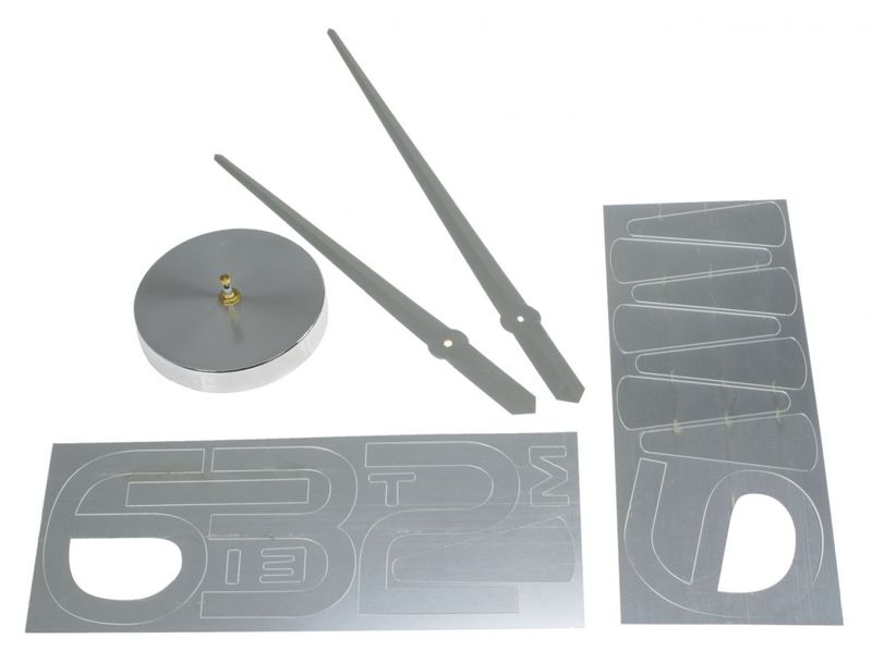 Zegar ścienny duży 80-120cm srebrny 4 cyfry zdjęcie 2