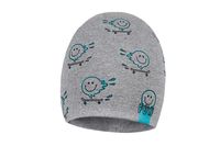 Broel BERT czapka dwustronna dla chłopca szary-turkus 48-50