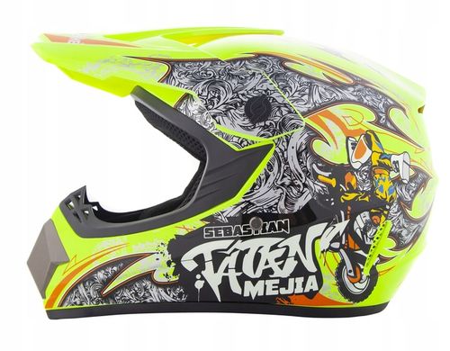 KASK CROSSOWY GOGLE I RĘKAWICE NA CROSS QUAD ENDURO ATV BMX PITIBIKE XS na Arena.pl