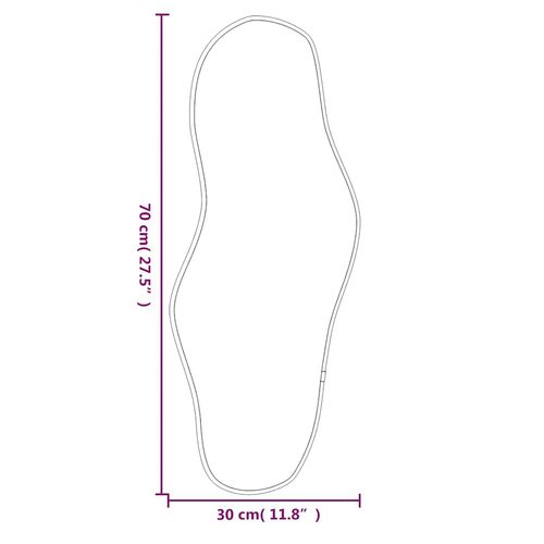 Lustro ścienne, srebrne, 70x30 cm na Arena.pl