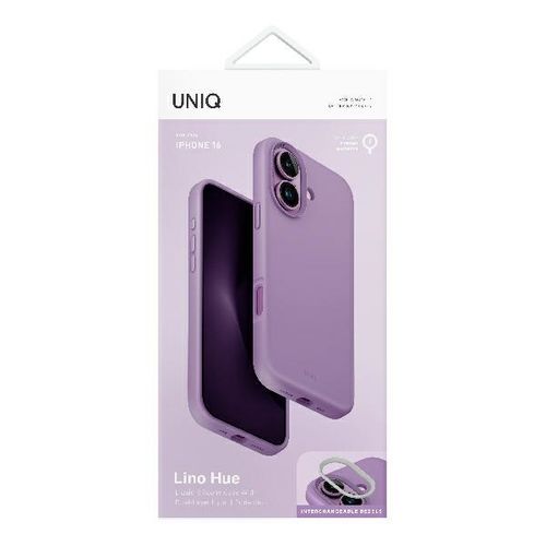 UNIQ etui Lino Hue iPhone 16 6.1"Magclick Charging różowy/grape pink na Arena.pl