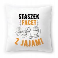 Poduszka Dla Staszka Na Urodziny Ze Zdjęciem Na Prezent Biała 40X40 Cm