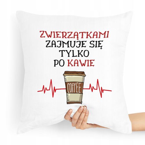 Poduszka Prezent Dla Weterynarza Tylko Po Kawie Z Nadrukiem Ze Zdjęciem na Arena.pl