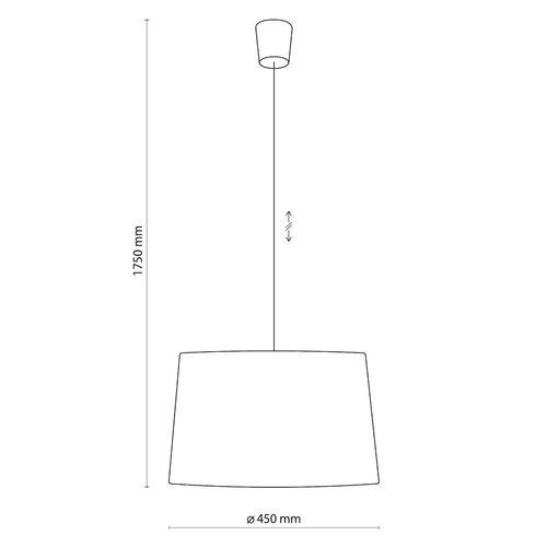 Wisząca lampa abażurowa Maja 1881 TK Lighting do salonu szara grafitowa na Arena.pl