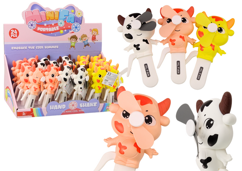 Wiatrak Ręczny Krówka Mini Wiatraczek Dla Dzieci 3 Kolory zdjęcie 1