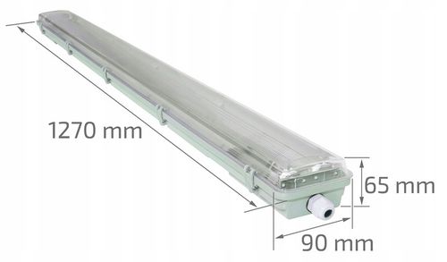Oprawa hermetyczna do świetlówek LED T8 2x120cm lampa kanałowa na Arena.pl