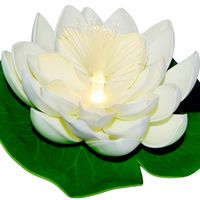 LAMPA SOLARNA LILIA WODNA 17CM BIAŁA