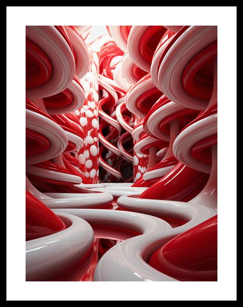 Plakat 30x40cm Czerwone Wiry zdjęcie 3