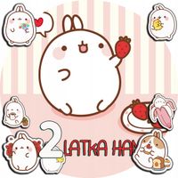 OPŁATEK NA TORT 30CM - MOLANG BAJKA + IMIĘ + GRATIS! 24CM 26CM