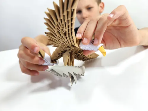 Zabawka kreatywna dla dzieci i dorosłych - Origami 3D Orzeł (336 elementów) na Arena.pl