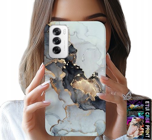 ETUI DO OPPO RENO12 5G - ELEGANCKI MARMUREK MODNE KOBIECE WZORY na Arena.pl