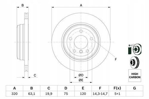 TARCZA HAM TYL 320X20 V BOSCH na Arena.pl
