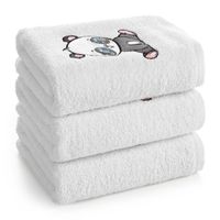 Ręcznik Baby73 50X90 cm biały bawełna 450 g/m² z aplikacją pandy