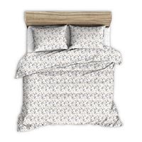 Pościel flanelowa 160x200 biała beżowa brązowa czarna kwiatowy rzucik