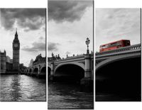 70 90CM OBRAZ 3 ELEM AUTOBUSEM BIG BENA ŚCIENNY DRUK PŁÓTNO