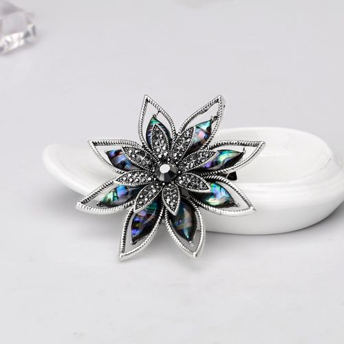 PINETS broszka KWIAT masa perłowa Cyrkonie Srebrna na Arena.pl