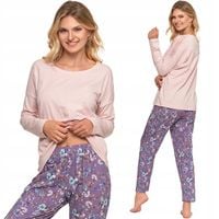 Moraj Elegancka Stylowa Piżama Damska Długi Rękaw Koronka 5100-005 M