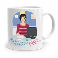 Kubek Prezent Dla Najlepzego Grafika Komputerowego Z Nadrukiem Ze Zdjęciem