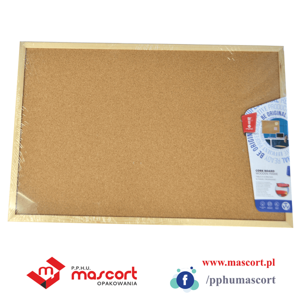 TABLICA KORKOWA DREWNIANA RAMA BASIC 60/90 WIELKOR zdjęcie 1