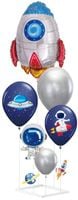 Balony Kosmos 6szt. zestaw ze stojakiem DIY