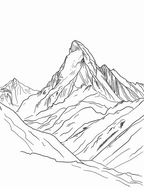 Plakat 50x65cm Górski Szkic zdjęcie 1