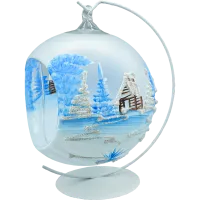 Bombka Lampion ze stojakiem: błękitna zima