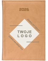 KALENDARZ A5 2026 DZIENNY książkowy firmowy z nadrukiem twoim logo 5 sztuk