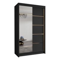 Szafa przesuwna VIGO III 100-pojemna garderoba-CZARNY