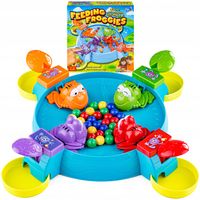 GRA PLANSZOWA GŁODNE ŻABKI wesołe ŻABY + KULKI Plansza Karmienie Żabek Żaba