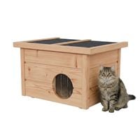 DOMEK DLA KOTA BUDA DREWNIANA QLS TEAK 50X40 CM