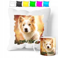 ZESTAW: KUBEK + POSZEWKA - SŁODKI PIESEK PIES - PREZENT WIELE WZORÓW + IMIĘ