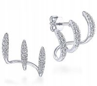 Kolczyki srebrne 925 spirale wkrętki sztyfty srebro próba 925