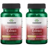 2x BERGAMOT EKSTRAKT 500mg 30kap SWANSON Poziom Cholesterolu Układ krążenia