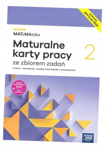 NOWA MATeMAtyka 2 Maturalne karty pracy zakres podstawowy rozszerzony 2024 na Arena.pl