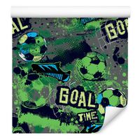 Tapeta dla chłopca piłka nożna kolorowe napisy