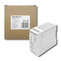 Zasilacz DIN 24V 40W Qoltec Slim do szafy elektrycznej przemysłowej LED PLC