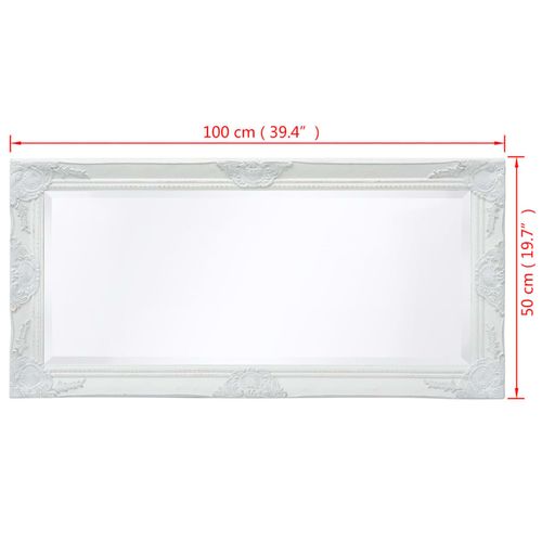 Lustro ścienne w stylu barokowym, 100x50 cm, białe na Arena.pl