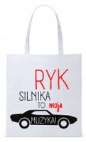 Dla Mechanika Prezent Torba Eco Biała Shopper Z Nadrukiem Ze Zdjęciem