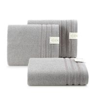 Ręcznik 70x140 cm srebrny ciemny bawełna 380 GSM ozdobna bordiura