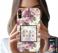 ETUI DO XIAOMI REDMI 9A - KWIATISTY WZÓR, MODNE DAMSKIE + SZKŁO